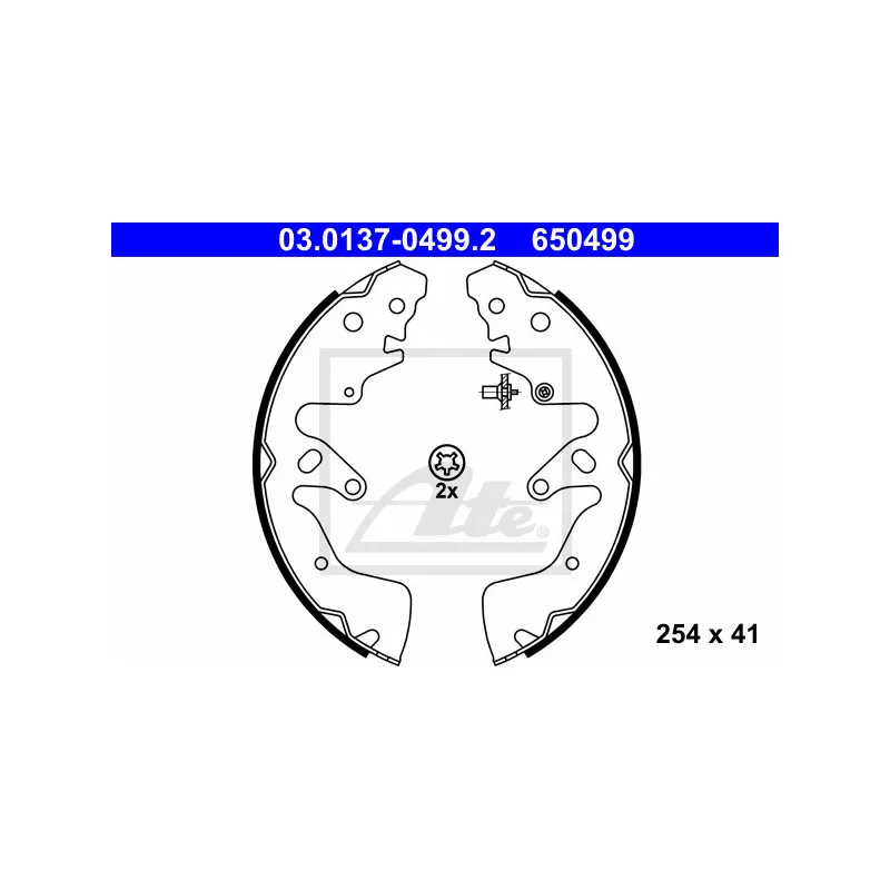 Jeu de mâchoires de frein ATE 03.0137-0499.2