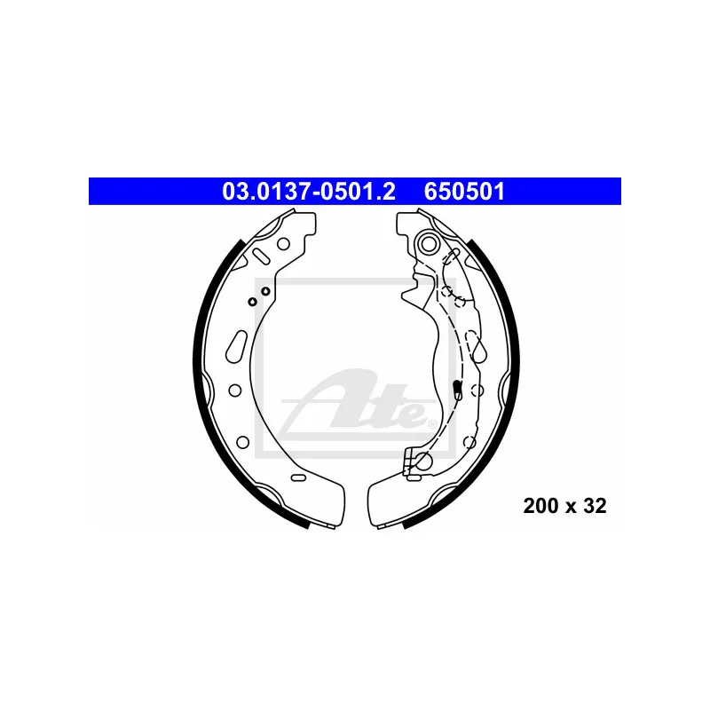 Jeu de mâchoires de frein ATE 03.0137-0501.2