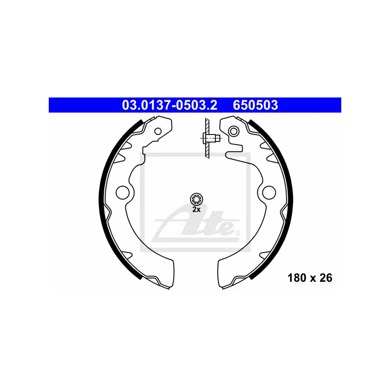 Jeu de mâchoires de frein ATE 03.0137-0503.2