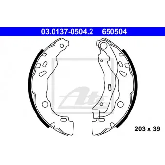 Jeu de mâchoires de frein ATE 03.0137-0504.2