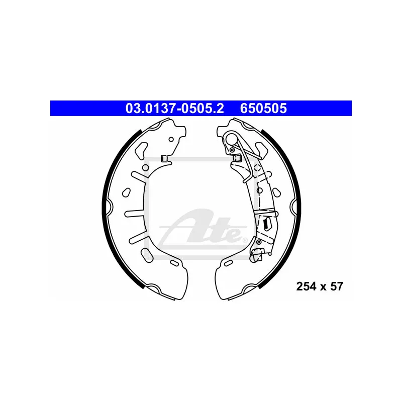 Jeu de mâchoires de frein ATE 03.0137-0505.2