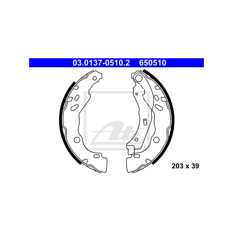 Jeu de mâchoires de frein ATE 03.0137-0510.2