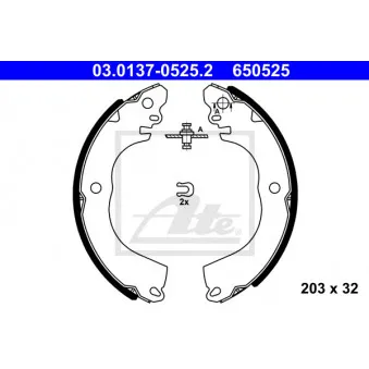Jeu de mâchoires de frein ATE 03.0137-0525.2