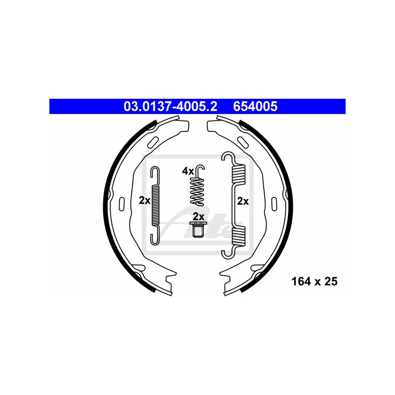 Jeu de mâchoires de frein, frein de stationnement ATE 03.0137-4005.2