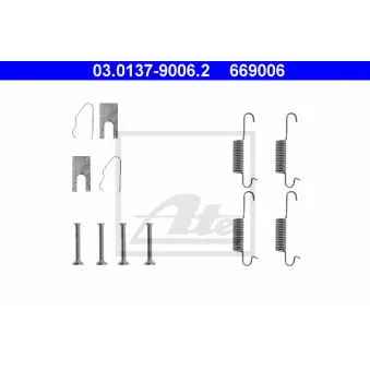 Kit d'accessoires, mâchoire de frein ATE 03.0137-9006.2
