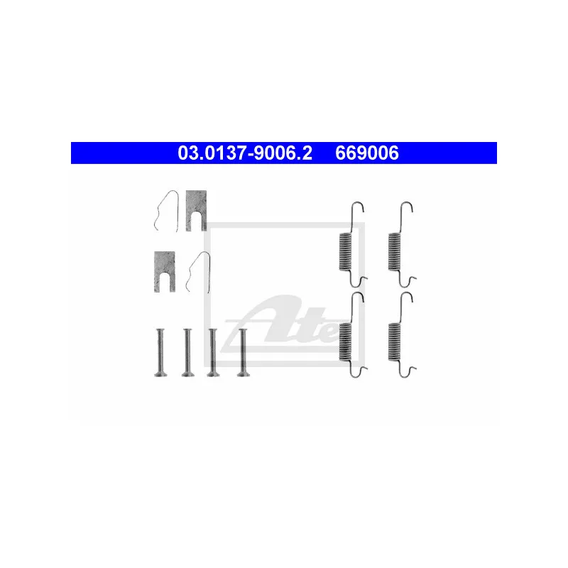 Kit d'accessoires, mâchoire de frein ATE 03.0137-9006.2