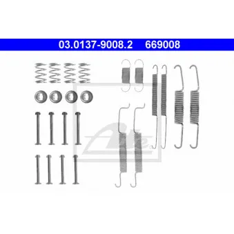 Kit d'accessoires, mâchoire de frein ATE 03.0137-9008.2