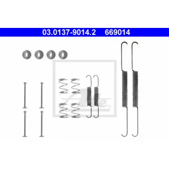 Kit d'accessoires, mâchoire de frein ATE 03.0137-9014.2