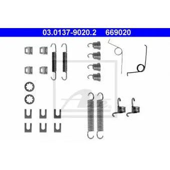 Kit d'accessoires, mâchoire de frein ATE 03.0137-9020.2
