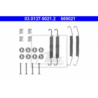 Kit d'accessoires, mâchoire de frein ATE 03.0137-9021.2