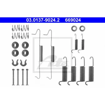 Kit d'accessoires, mâchoire de frein ATE 03.0137-9024.2