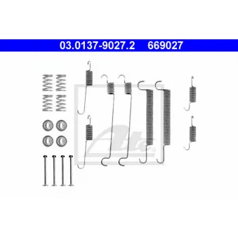 Kit d'accessoires, mâchoire de frein ATE 03.0137-9027.2