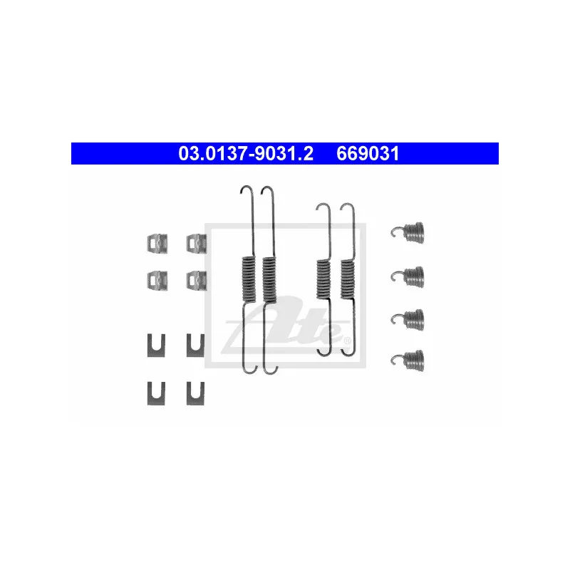 Kit d'accessoires, mâchoire de frein ATE 03.0137-9031.2