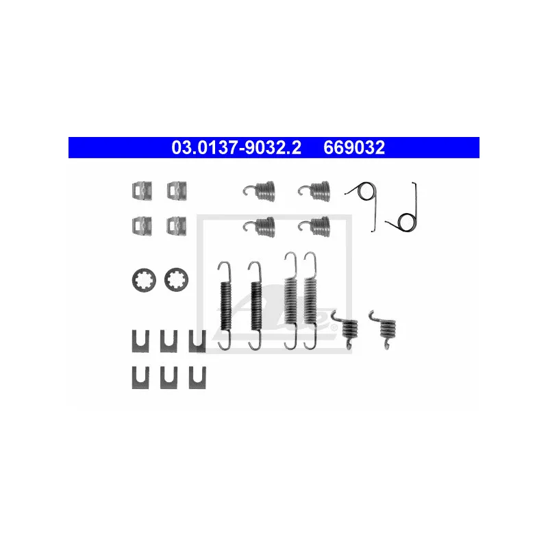 Kit d'accessoires, mâchoire de frein ATE 03.0137-9032.2