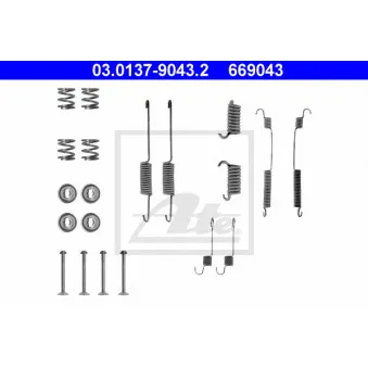 Kit d'accessoires, mâchoire de frein ATE 03.0137-9043.2