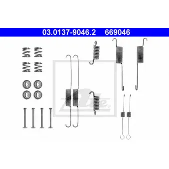 Kit d'accessoires, mâchoire de frein ATE 03.0137-9046.2