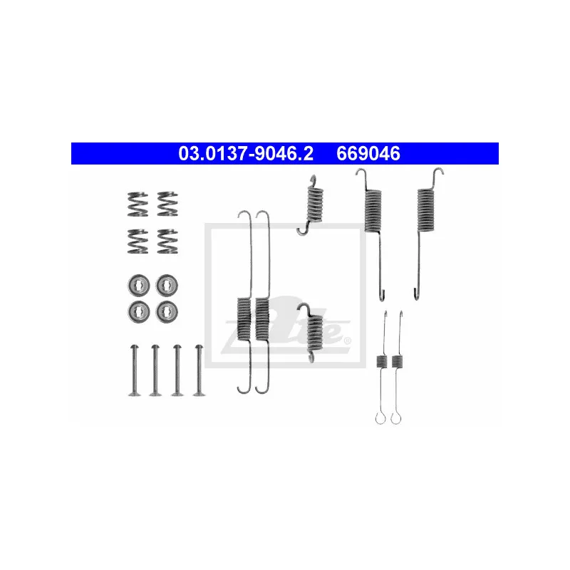 Kit d'accessoires, mâchoire de frein ATE 03.0137-9046.2