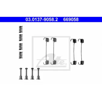 Kit d'accessoires, mâchoires de frein de stationnement ATE 03.0137-9058.2