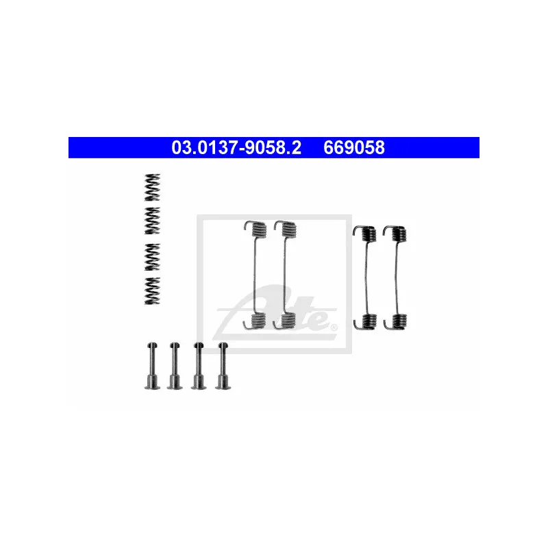 Kit d'accessoires, mâchoires de frein de stationnement ATE 03.0137-9058.2