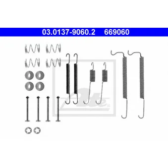 Kit d'accessoires, mâchoire de frein ATE 03.0137-9060.2