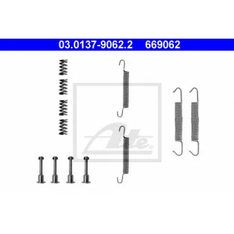 Kit d'accessoires, mâchoires de frein de stationnement ATE 03.0137-9062.2