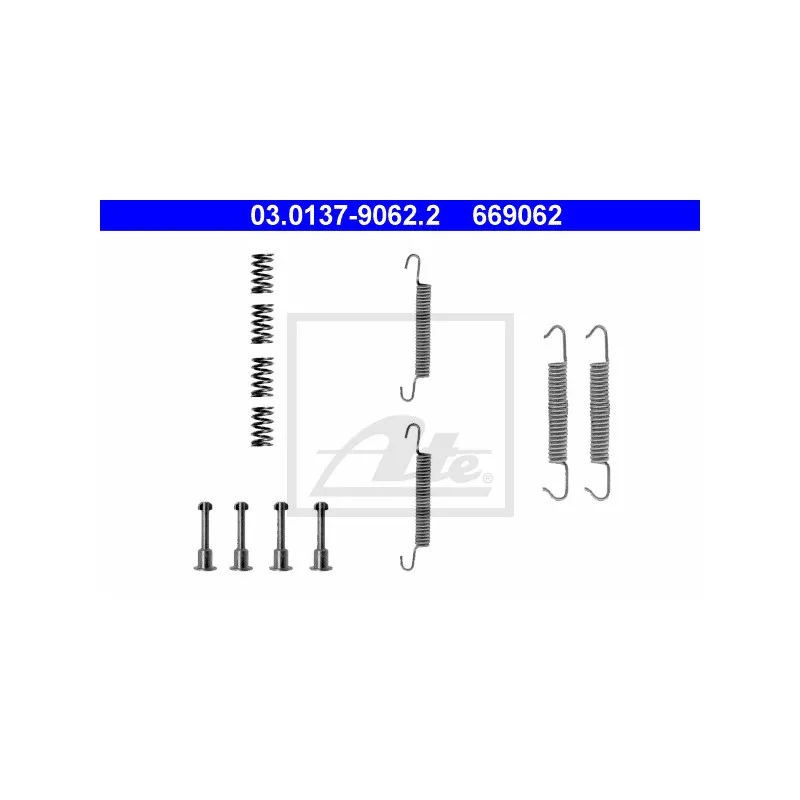 Kit d'accessoires, mâchoires de frein de stationnement ATE 03.0137-9062.2
