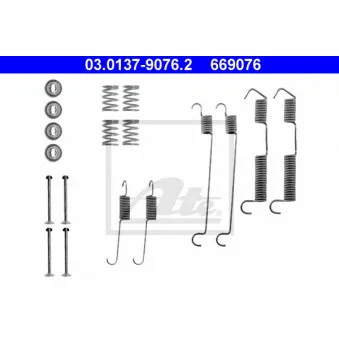 Kit d'accessoires, mâchoire de frein ATE 03.0137-9076.2