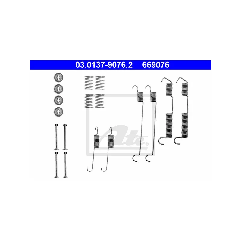 Kit d'accessoires, mâchoire de frein ATE 03.0137-9076.2