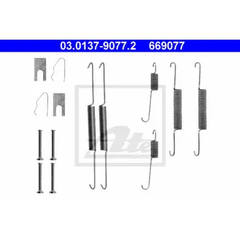 Kit d'accessoires, mâchoire de frein ATE 03.0137-9077.2