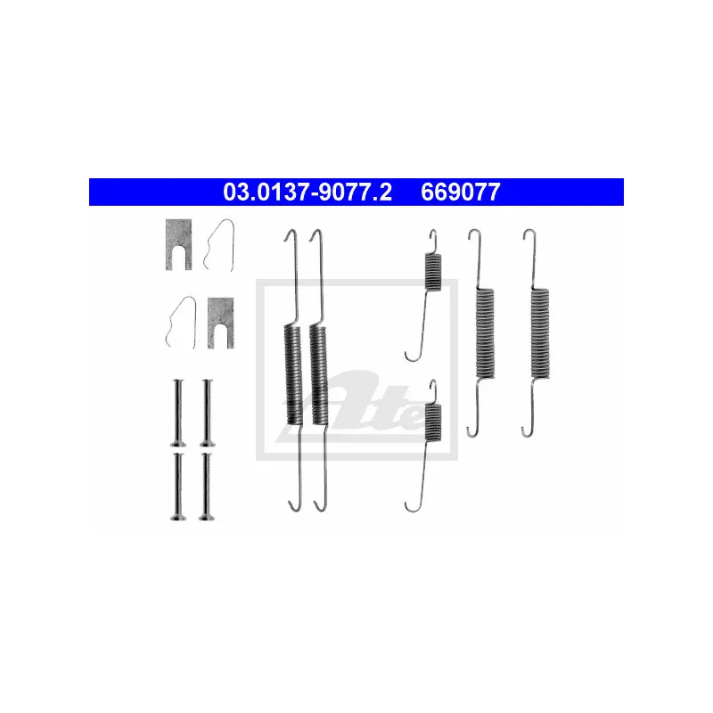 Kit d'accessoires, mâchoire de frein ATE 03.0137-9077.2
