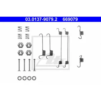 Kit d'accessoires, mâchoire de frein ATE 03.0137-9079.2