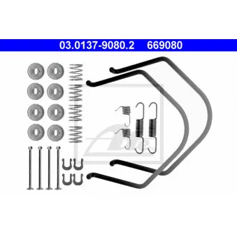 Kit d'accessoires, mâchoire de frein ATE 03.0137-9080.2