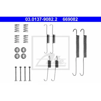 Kit d'accessoires, mâchoire de frein ATE 03.0137-9082.2
