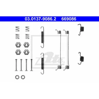 Kit d'accessoires, mâchoire de frein ATE 03.0137-9086.2