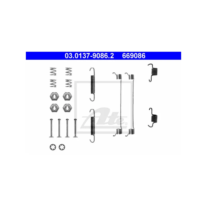 Kit d'accessoires, mâchoire de frein ATE 03.0137-9086.2