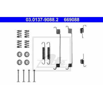 Kit d'accessoires, mâchoire de frein ATE 03.0137-9088.2