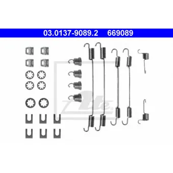 Kit d'accessoires, mâchoire de frein ATE 03.0137-9089.2