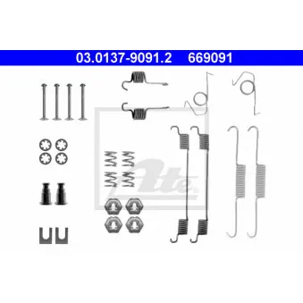 Kit d'accessoires, mâchoire de frein ATE 03.0137-9091.2