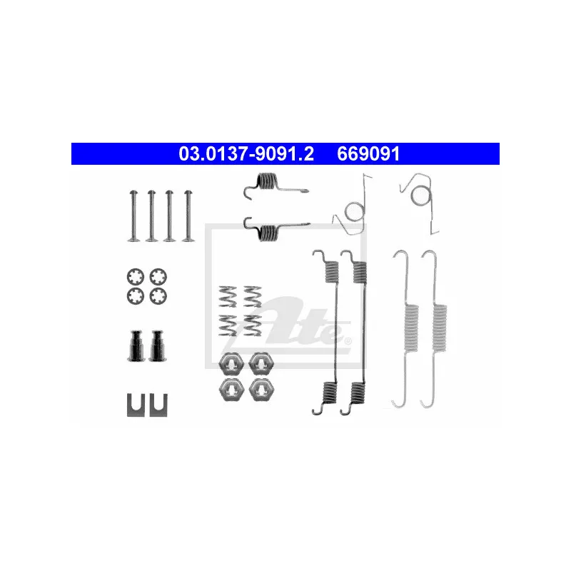 Kit d'accessoires, mâchoire de frein ATE 03.0137-9091.2