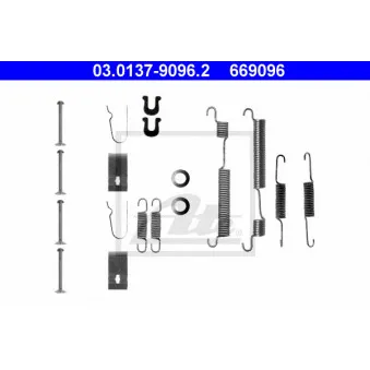 Kit d'accessoires, mâchoire de frein ATE 03.0137-9096.2