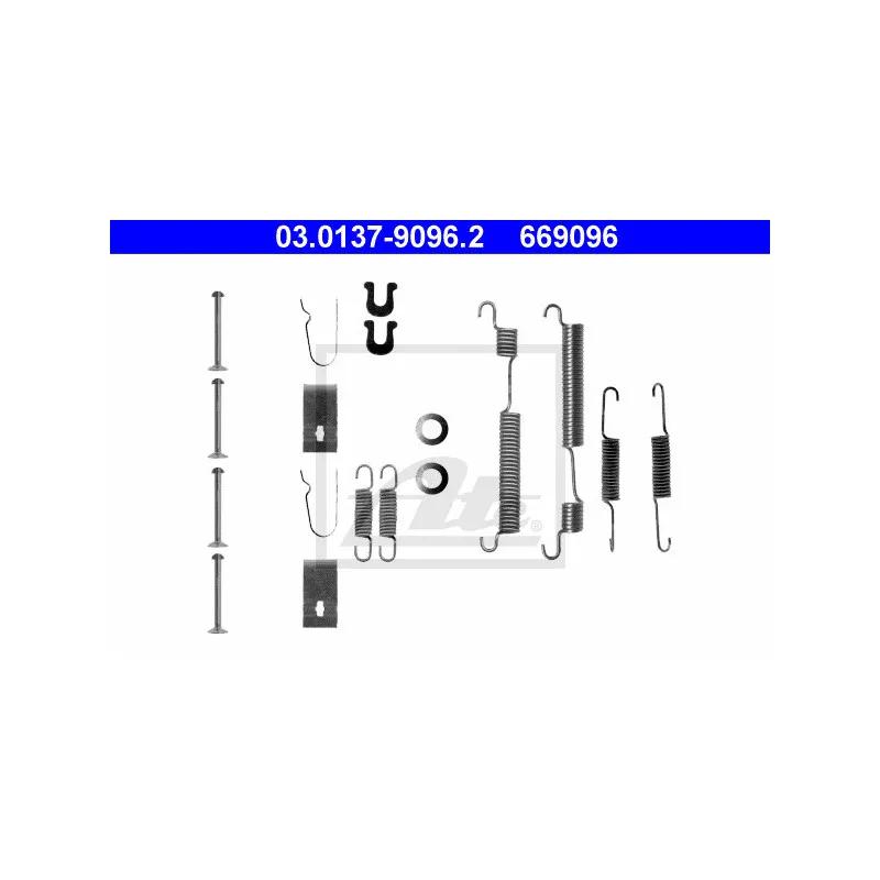 Kit d'accessoires, mâchoire de frein ATE 03.0137-9096.2