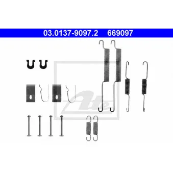 Kit d'accessoires, mâchoire de frein ATE 03.0137-9097.2