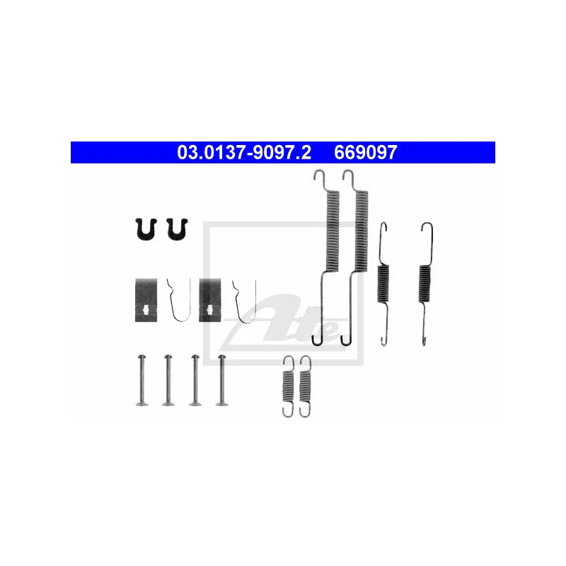 Kit d'accessoires, mâchoire de frein ATE 03.0137-9097.2