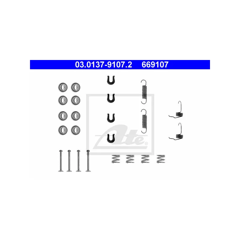 Kit d'accessoires, mâchoire de frein ATE 03.0137-9107.2
