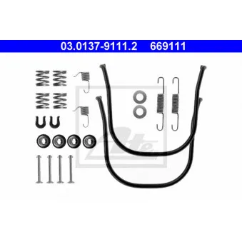 Kit d'accessoires, mâchoire de frein ATE 03.0137-9111.2