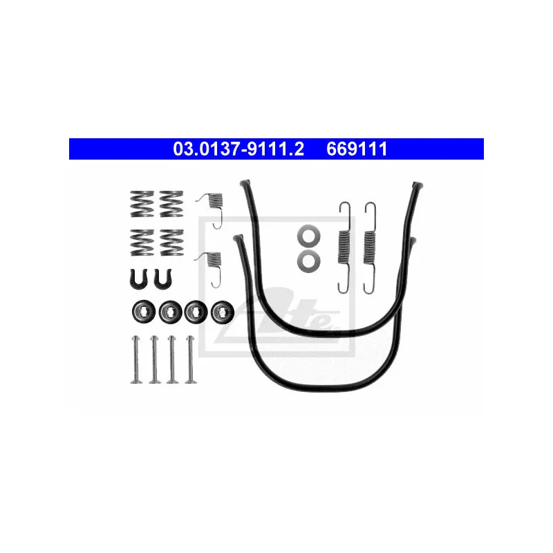 Kit d'accessoires, mâchoire de frein ATE 03.0137-9111.2