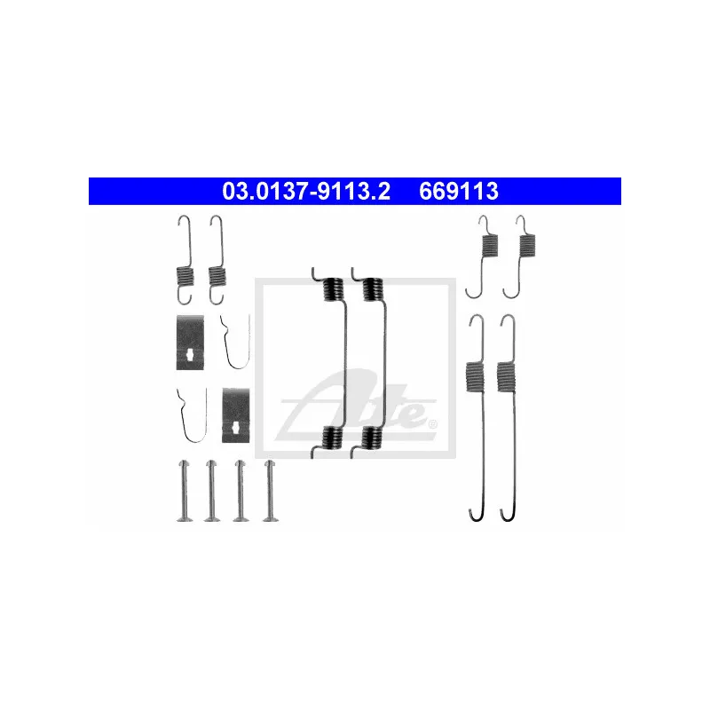 Kit d'accessoires, mâchoire de frein ATE 03.0137-9113.2