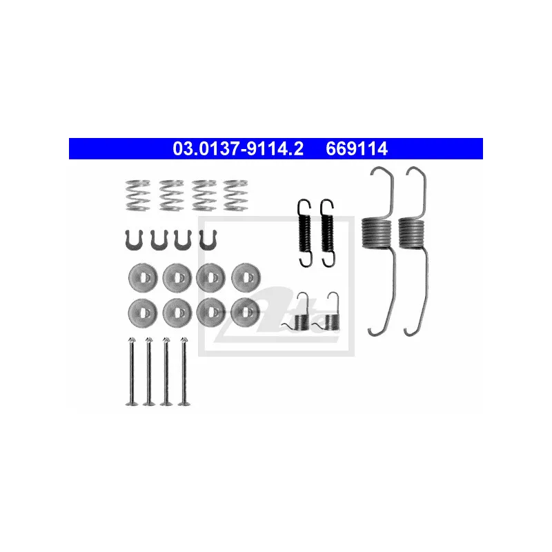 Kit d'accessoires, mâchoire de frein ATE 03.0137-9114.2