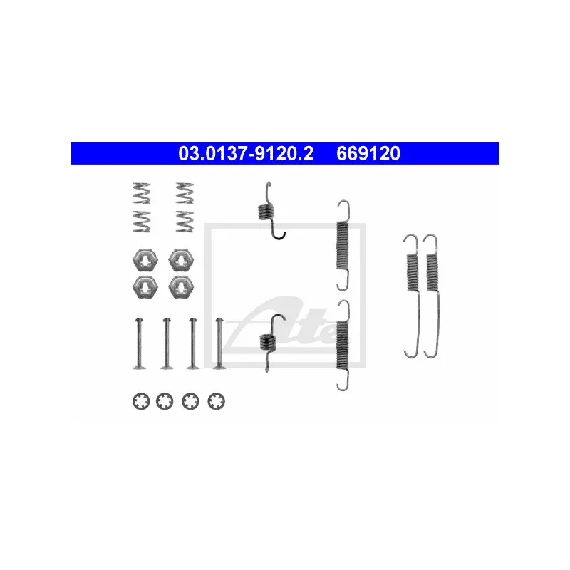 Kit d'accessoires, mâchoire de frein ATE 03.0137-9120.2