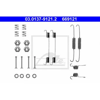 Kit d'accessoires, mâchoire de frein ATE 03.0137-9121.2